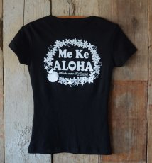画像3: 半袖フラダンスTシャツ【Me ke aloha  (Black/White)】 (3)