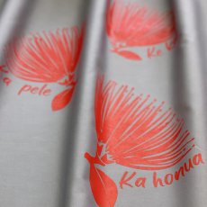 画像4: ・Aloha day Design パウスカート(ライトグレー・レフア柄）フラダンス衣装　７日〜10日営業日後の発送 (4)