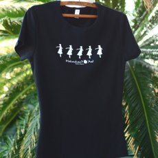 画像2: 半袖フラダンスTシャツ【5フラガール(Black)】 (2)