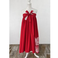 画像4: ・チューブトップ付き　3way ドレス（赤・パラパライ柄）　フラ衣装 (4)